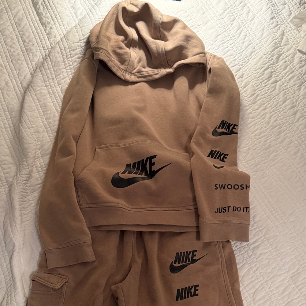 Nike Beige Hoodie and Joggers Set